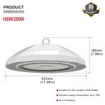 200w UFO Led Lamp 30,000lm with Sosen 0-10V Dimmable Driver (8)