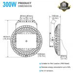 LED Stadium Flood Lights Outdoor 300W IP65 39,000Lm 5700K with 100-277VAC (6)