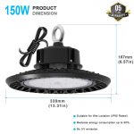 LED Ufo Lights 150W IP65 5000K 19,500Lm 100-277VAC with ETL DLC listed (29)