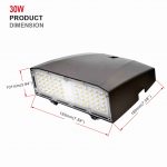 LED Wall Pack 5000K 30W for Parking Lot Lighting with 100-277VAC (8)